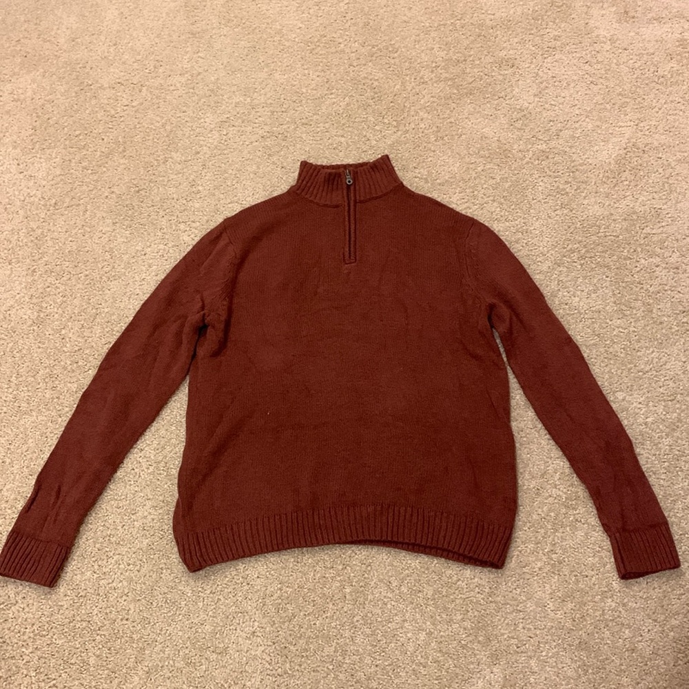 Men’s Croft and Barrow quarter zip sweater, size L